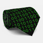 Cravate Nombres binaires de code informatique (Roulé)