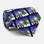 Cravate Nonnes Cartes de Noël "Joyeux Noël" (Roulé)