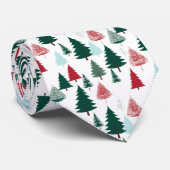 Cravate Nordic Pine Forest Christmas Pattern Men's (Roulé)