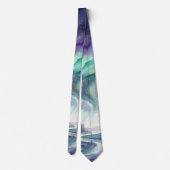 Cravate Northern Lights Night Sky Romantic Landscape (Dos)