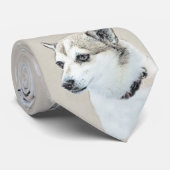 Cravate Norwegian Lundehund Painting - Original Dog Art (Roulé)