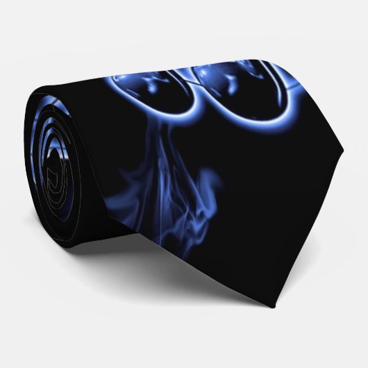 Cravate Notes bleues (Roulé)
