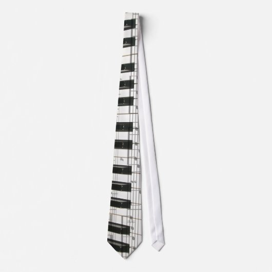 Cravate Notes de clavier et de musique de piano (Devant)