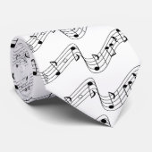 Cravate Notes de musique (Roulé)