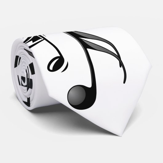 Cravate Notes de musique (Roulé)