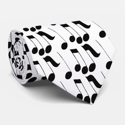 Cravate Notes de musique (Roulé)