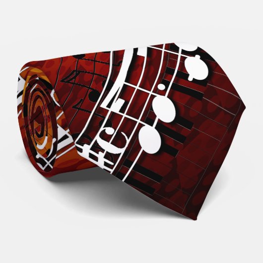 Cravate Notes de musique (Roulé)