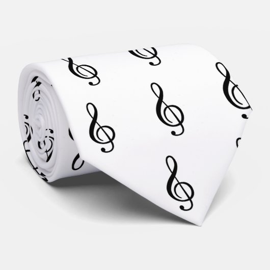 Cravate notes de musique (Roulé)