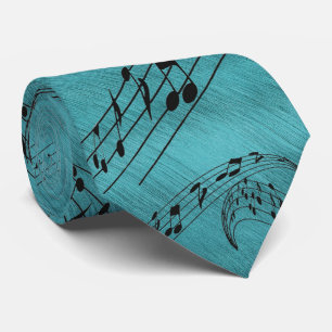CRAVATE NOTES DE MUSIQUE-CRAVATE-BLEU
