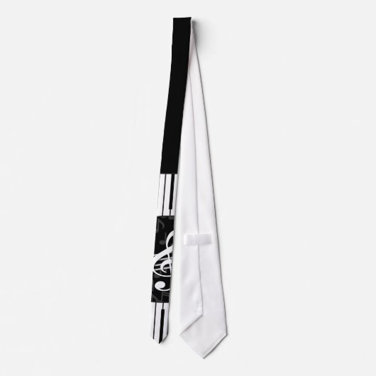Cravate Notes de musique élégante Clé de fer et touches de (Dos)