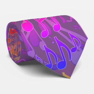 Cravate Notes de Musique Motif Musical Amusant Couleurs Jo