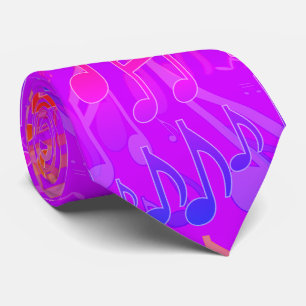 Cravate Notes de Musique Motif Musical Violet Couleurs Viv
