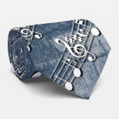 Cravate Notes musicales (Roulé)