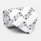 Cravate Notes musicales (Roulé)