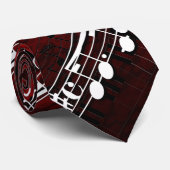 Cravate Notes musicales (Roulé)