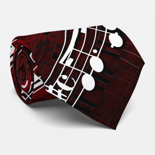Cravate Notes musicales (Roulé)