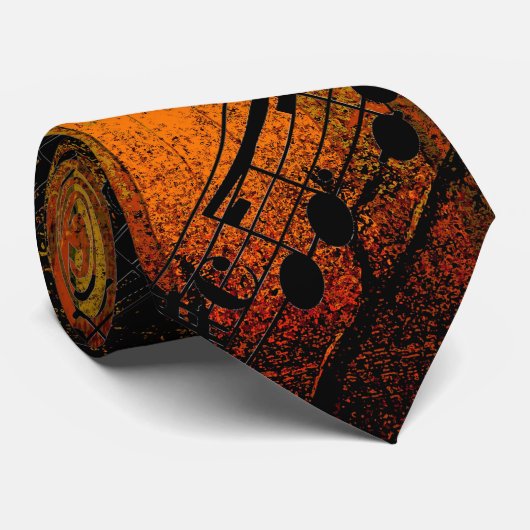 Cravate Notes musicales (Roulé)