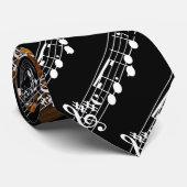 Cravate Notes musicales (Roulé)