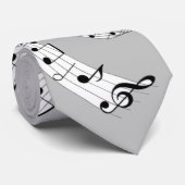 Cravate Notes musicales (Roulé)
