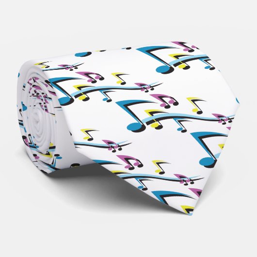 Cravate Notes musicales (Roulé)