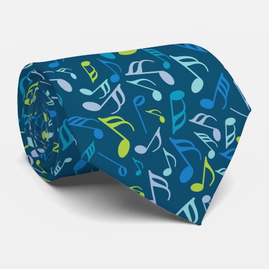Cravate Notes musicales (Roulé)