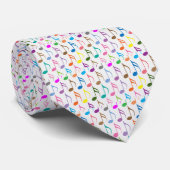 Cravate Notes musicales colorées motif (Roulé)