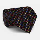 Cravate notes musicales colorées motif (Roulé)