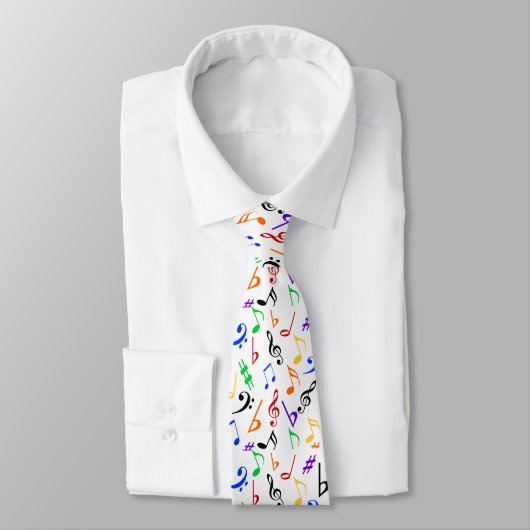 Cravate Notes musicales | Cravate de musique multi (Attaché)