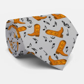 Cravate Notes musicales des Boots de Cowboy (Roulé)