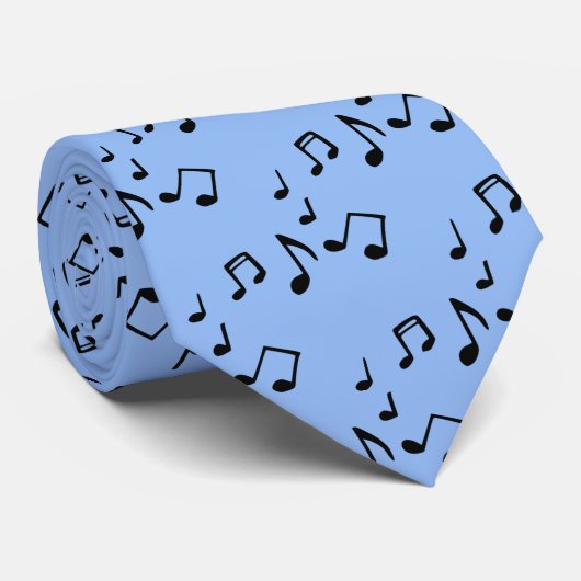 Cravate Notes musicales Design Necktie (Roulé)