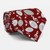 Cravate Notes musicales Footballs (Roulé)