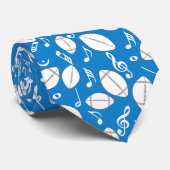 Cravate Notes musicales Footballs (Roulé)
