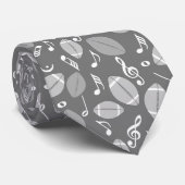Cravate Notes musicales Footballs (Roulé)