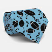 Cravate Notes musicales Footballs (Roulé)