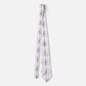 Cravate Notes musicales, Stylish, Black and White (Dos)