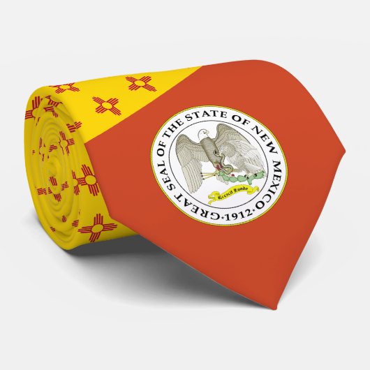 Cravate Nouveau drapeau et sceau mexicains, drapeau du Nou (Roulé)