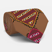 Cravate Nouveauté de motif marron (Roulé)
