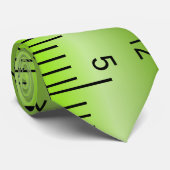 Cravate Nouveauté verte de règle de maître d'école (Roulé)