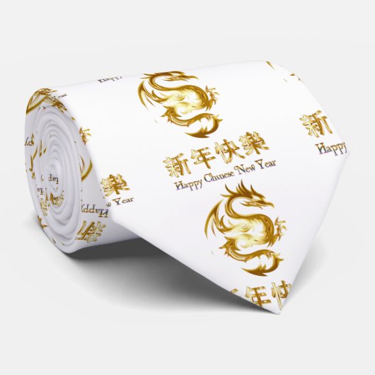 Cravate Nouvel an chinois Dragon Thunder_Cove (Roulé)