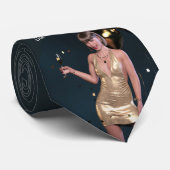 Cravate Nouvel An Fille de la Soirée en Robe Séquinée (Roulé)