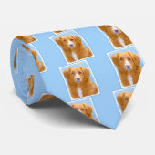 Cravate Nouvelle-Écosse Peinture de chien pour l'essayeur  (Roulé)