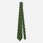 Cravate Novelty Père Noël Chat Motif noir vert Noël (Devant)
