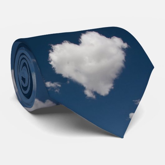 Cravate Nuage en forme de coeur (Roulé)