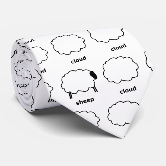 Cravate nuage, nuage, nuage, nuage, mouton, nuage, nuage… (Roulé)