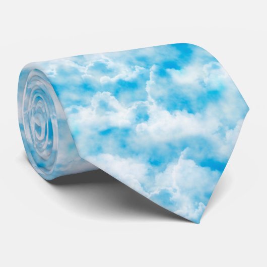 Cravate Nuages (Roulé)