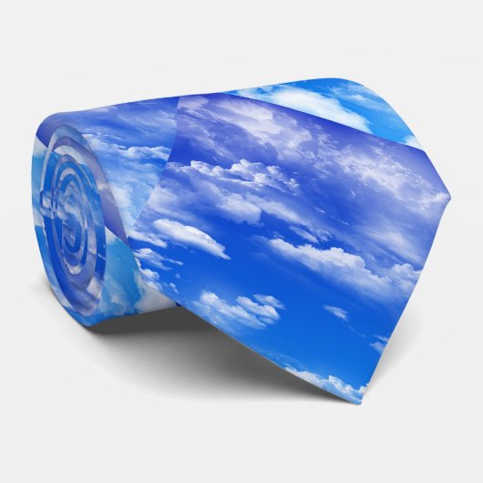 Cravate Nuages (Roulé)