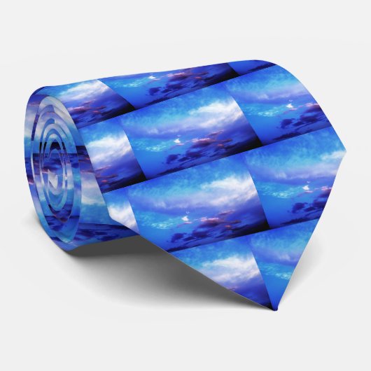Cravate Nuages (Roulé)