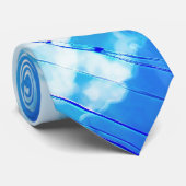 Cravate Nuages de blanc de ciel bleu (Roulé)