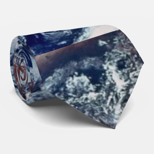 Cravate Nuages de la terre (Roulé)