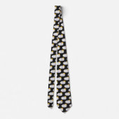 Cravate Nuages de soleil pluvieux Design Motif noir (Dos)